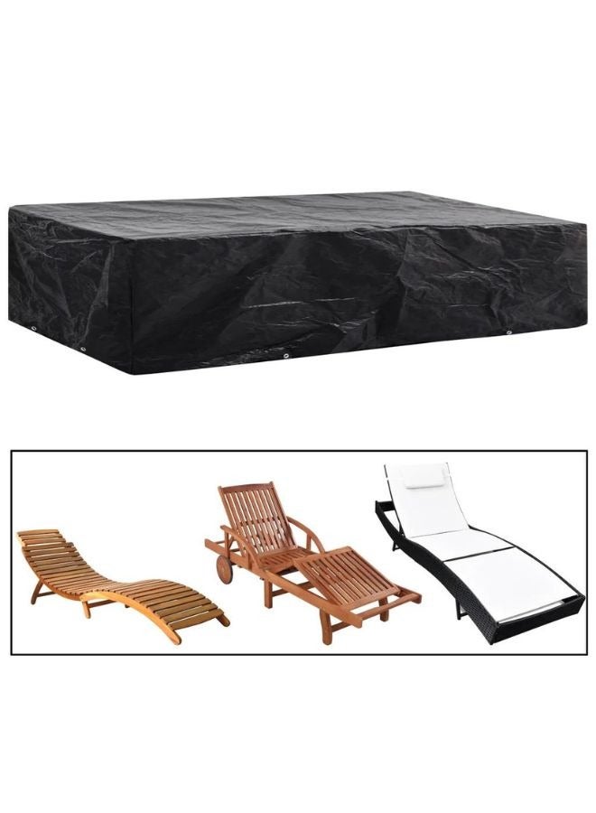 vidaxl vidaXL Garden Sunlounger Cover 8 Eyelets 218x77x55 cm  - Image 1
