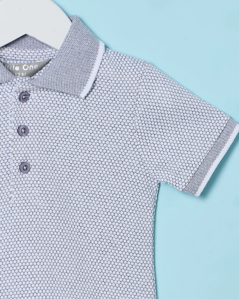 ردتاغ Infant Boys Grey Polo T-Shirt
