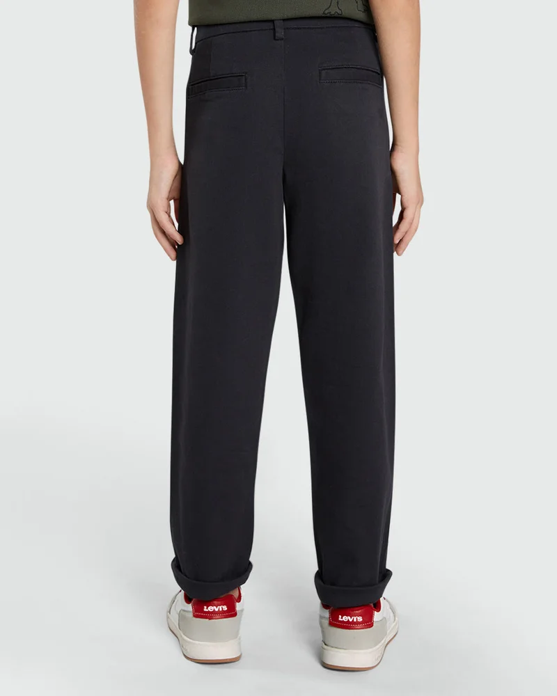 Ovs Black Elasticated Chinos For Boys