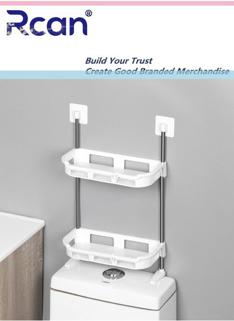 2 Tier Bathroom Above Toilet Storage Rack Bathroom Over The Toilet Storage Shelf Organizer Toilet Paper Holder for Bathrooms Kitchens