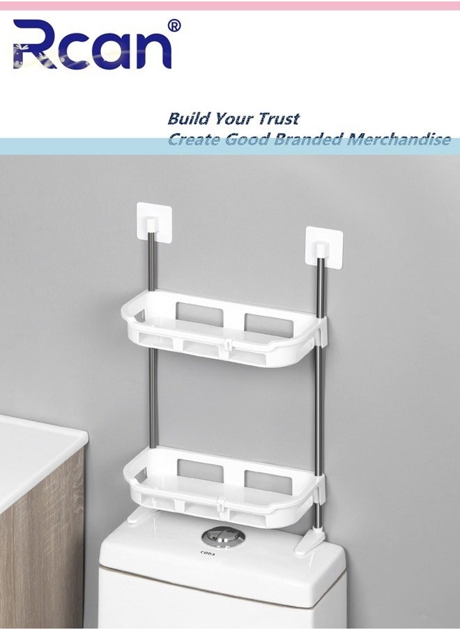 2 Tier Bathroom Above Toilet Storage Rack Bathroom Over The Toilet Storage Shelf Organizer Toilet Paper Holder for Bathrooms Kitchens