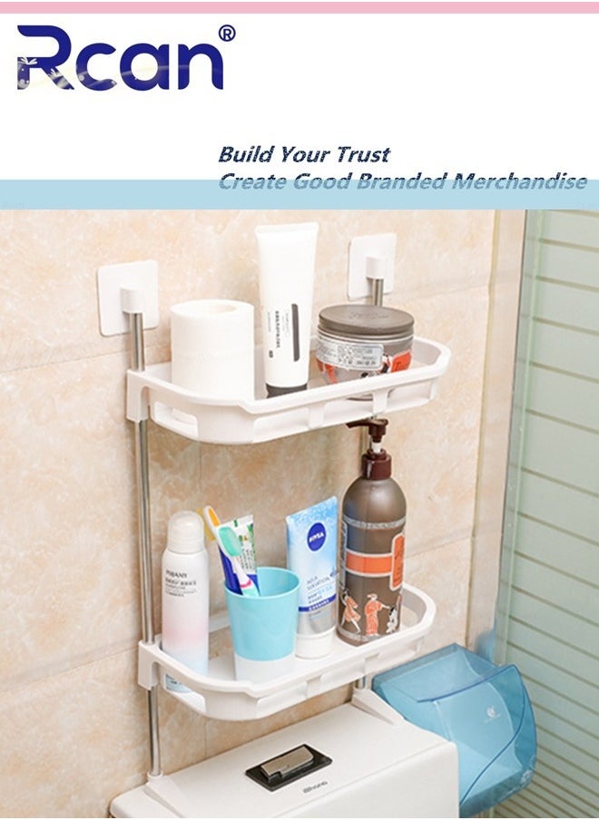 2 Tier Bathroom Above Toilet Storage Rack Bathroom Over The Toilet Storage Shelf Organizer Toilet Paper Holder for Bathrooms Kitchens