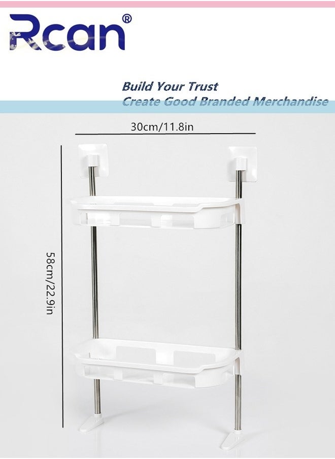 2 Tier Bathroom Above Toilet Storage Rack Bathroom Over The Toilet Storage Shelf Organizer Toilet Paper Holder for Bathrooms Kitchens