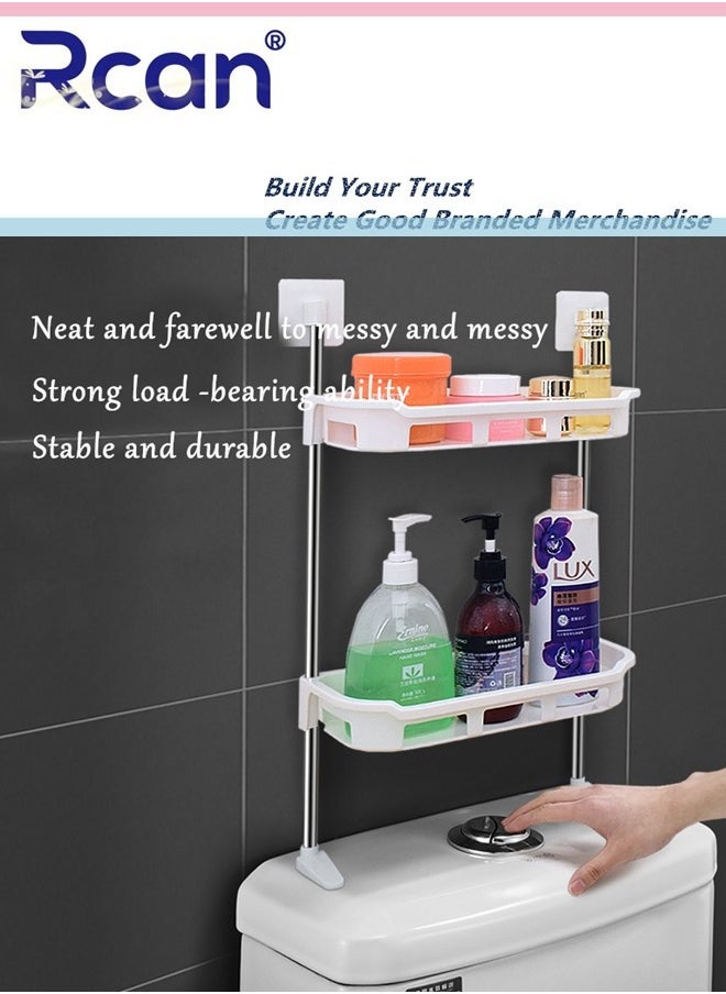 2 Tier Bathroom Above Toilet Storage Rack Bathroom Over The Toilet Storage Shelf Organizer Toilet Paper Holder for Bathrooms Kitchens