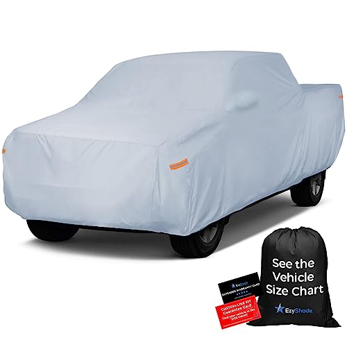 EzyShade 10Layer Truck Cover Waterproof All Weather See Vehicle SizeChart for Accurate Fit Full Outdoor Pickup Truck Covers for Colorado Ranger Tacoma Sun Wind Rain Size T0 See SizeChart