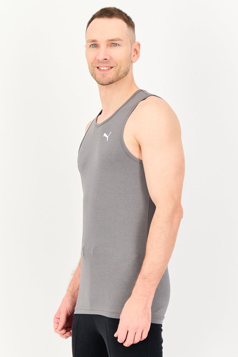 PUMA Men Sportswear Fit Sleeveless Premium Soft Touch Training Vest, Grey - Image 4