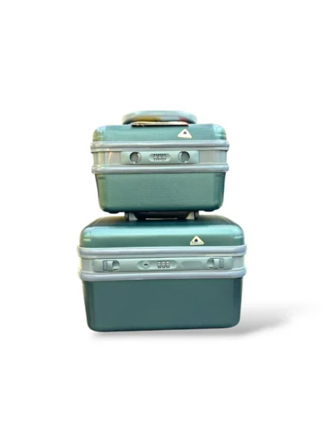 طقم شنطة من حقيبتين فايبر بقفل مقاس 12/10