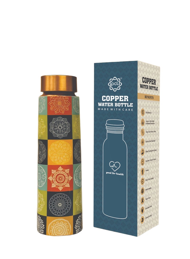 PCL® - 950 ml Original Copper Water Bottle -100% Pure Copper Vessel for Drinking, BPA-Free, Leak-Proof, Boosts Immunity, Supports Digestive, Ayurveda Inspired - Premium Enamel Designed (Pack of 1) - Image 3