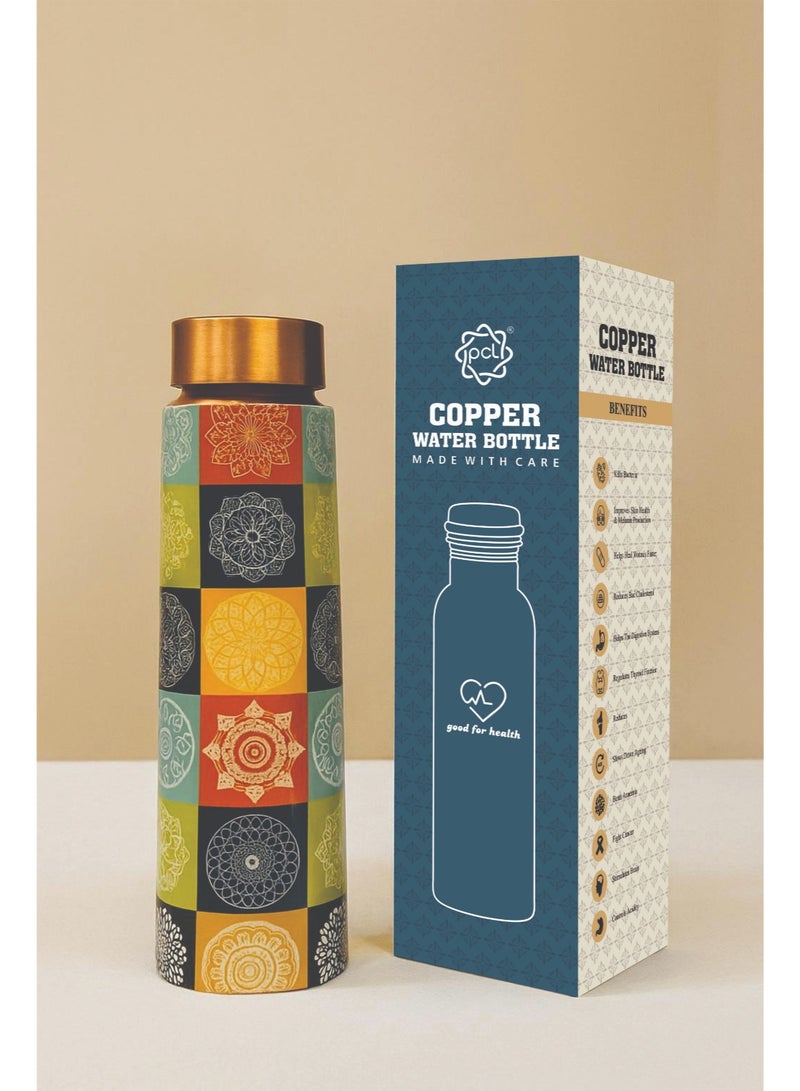 PCL® - 950 ml Original Copper Water Bottle -100% Pure Copper Vessel for Drinking, BPA-Free, Leak-Proof, Boosts Immunity, Supports Digestive, Ayurveda Inspired - Premium Enamel Designed (Pack of 1) - Image 1