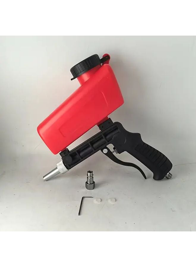 Red Pneumatic Sandblast Gun 90PSI Adjustable Air Blast Machine Manual Portable Industrial - Image 1