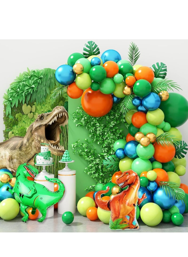 SYOSI Green Balloon Arch Kit, Dinosaur Arch, Balloons Theme Party Decorations, Garland With Foil for Boys Birthday Decorations - Image 1