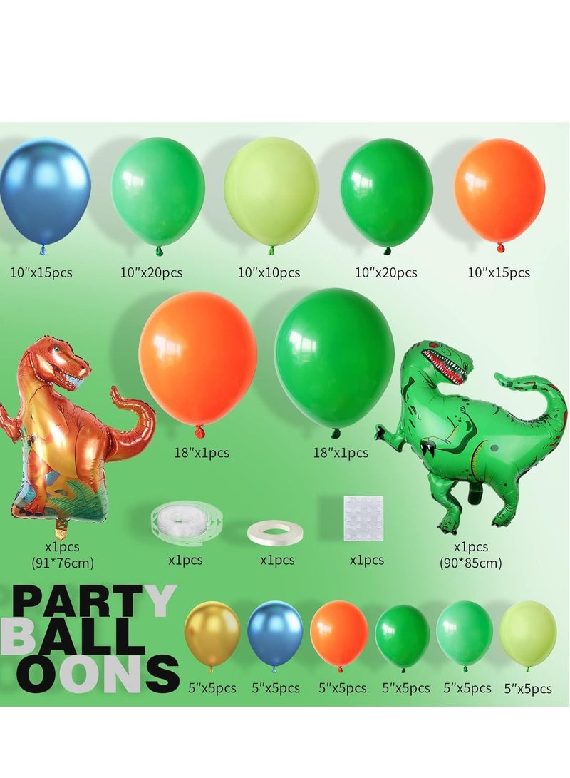 SYOSI Green Balloon Arch Kit, Dinosaur Arch, Balloons Theme Party Decorations, Garland With Foil for Boys Birthday Decorations - Image 5