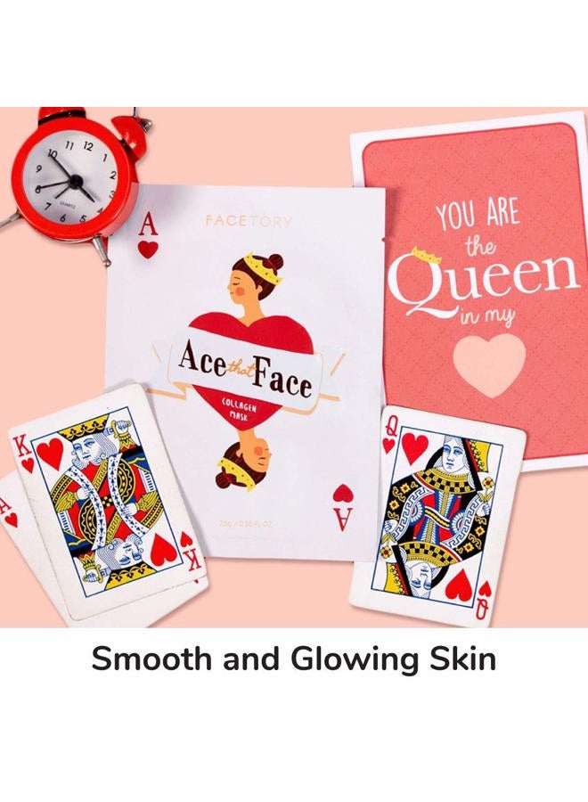 FaceTory Ace That Face Collagen Sheet Mask - Nourishing, Plumping, and Anti-Aging (Pack of 10) - Image 5