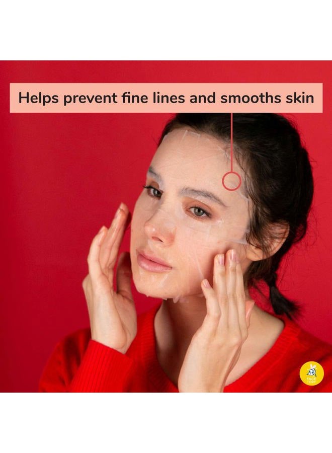 FaceTory Ace That Face Collagen Sheet Mask - Nourishing, Plumping, and Anti-Aging (Pack of 10) - Image 3