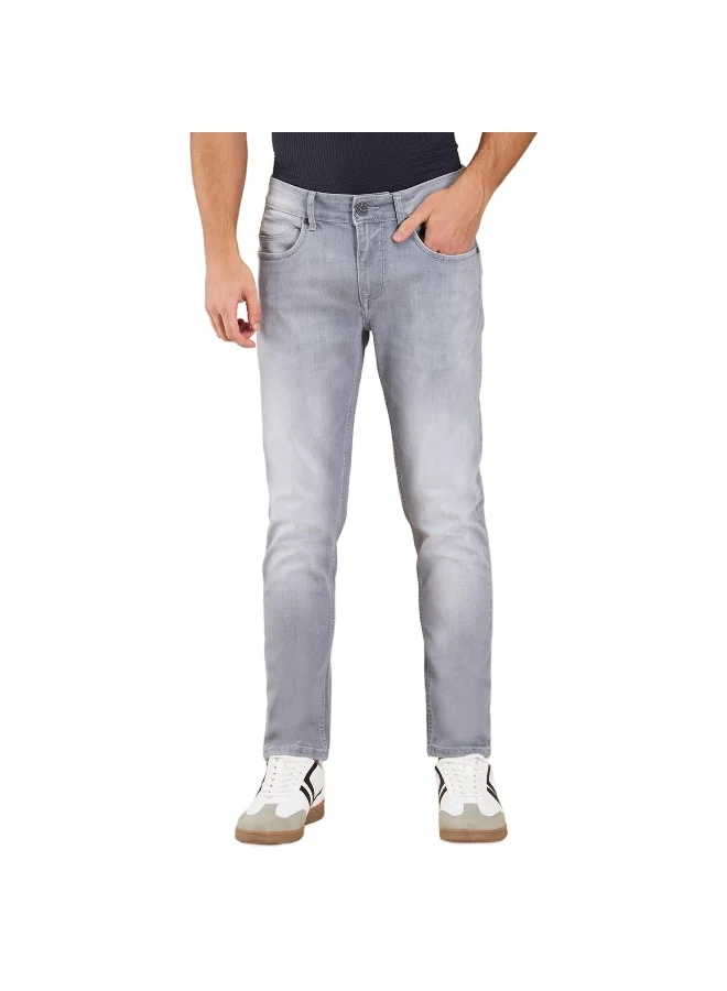 Being Human Mens Grey Tone Cropped Fit Denims