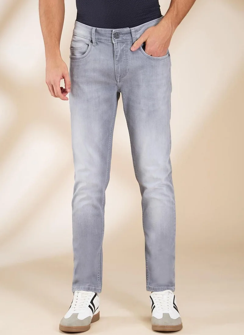 Men Classic Slim Fit Light Fade Stretchable Jeans