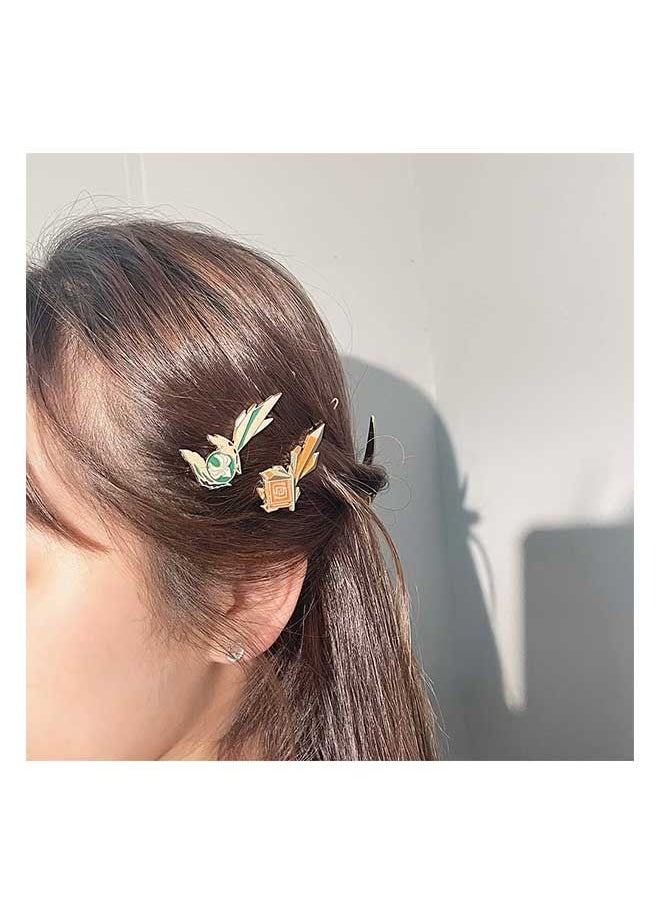 Generic - 6 PCS Genshin Peripheral Alloy Hairpin, Genshin Cartoon Game Hair Clip, Exquisite Cosplay Hair Barrette Set - Image 1