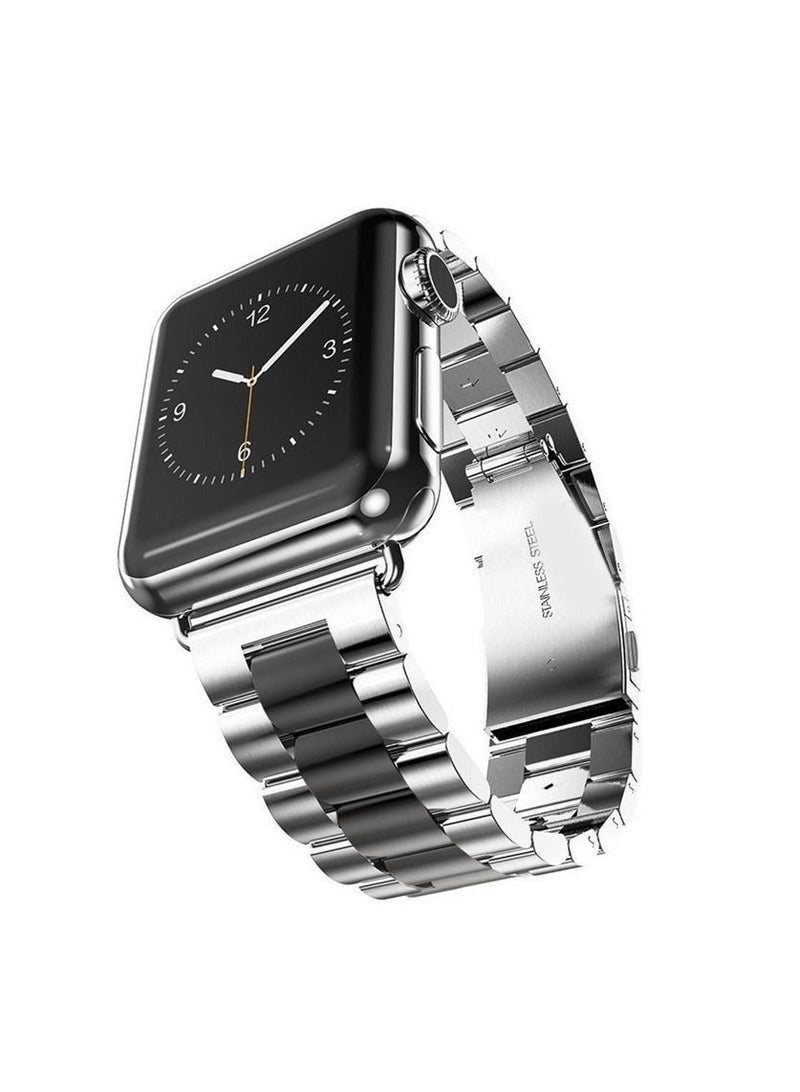 Metal Bands Compatible with Apple Watch Band 41mm, Stainless Steel Magnetic Absorption Strap, Wristband for iWatch Band for Apple Watch Series 7/ - Image 1