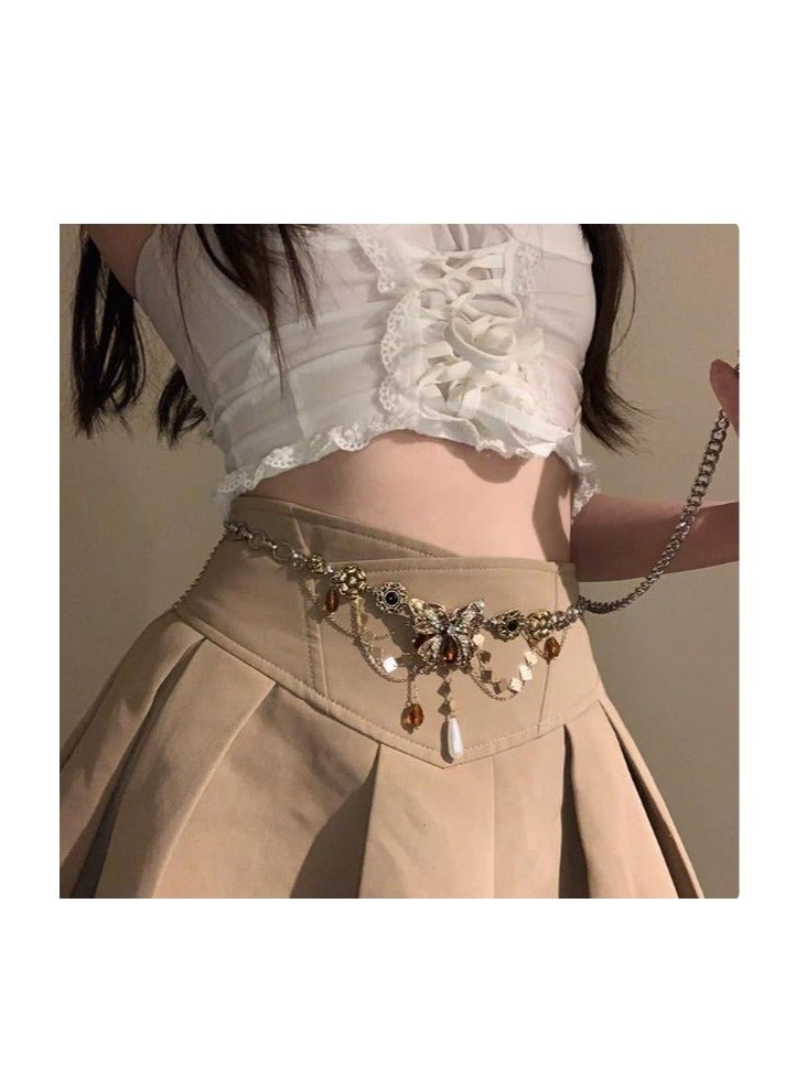 Butterfly Tassel Temperament Waist Chain (68+25Cm Adjustable Extension Chain Detachable) - Image 1