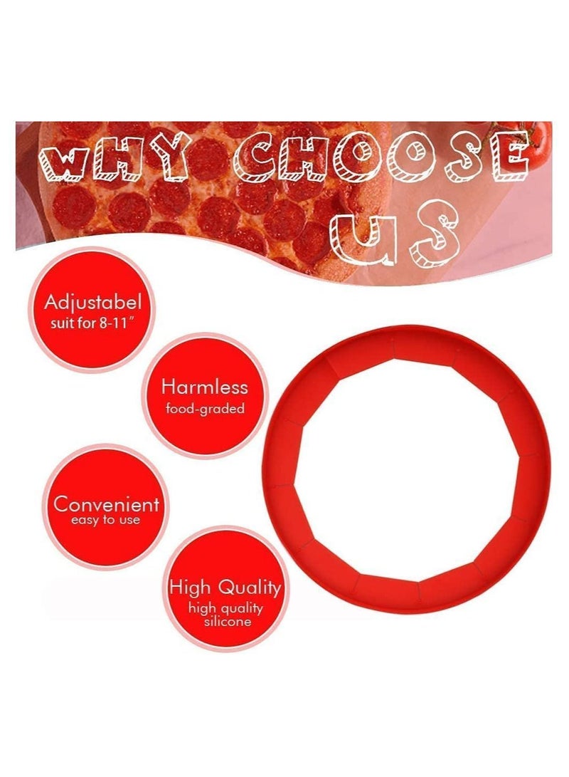 Set of 2 Adjustable Silicone Pie Crust Shields for Baking Protectors Covers Kitchen Tools Fits 8 to 11 Inch Pies - Image 3