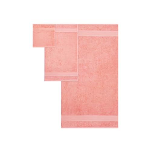 Trident Soft Comfort Air Rich Towels for Bath, 100% Cotton Towel, Super Soft, Highly Absorbent, 3 Pieces Towel Set, 500 GSM - Coral Haze - Image 5