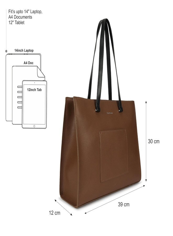 Fastrack CarryAll Laptop Tote | Faux-Leather Women’s Tote Bag | 14'' Laptop Sleeve, Dual Carry Options & Multi-Compartment Design - Image 4
