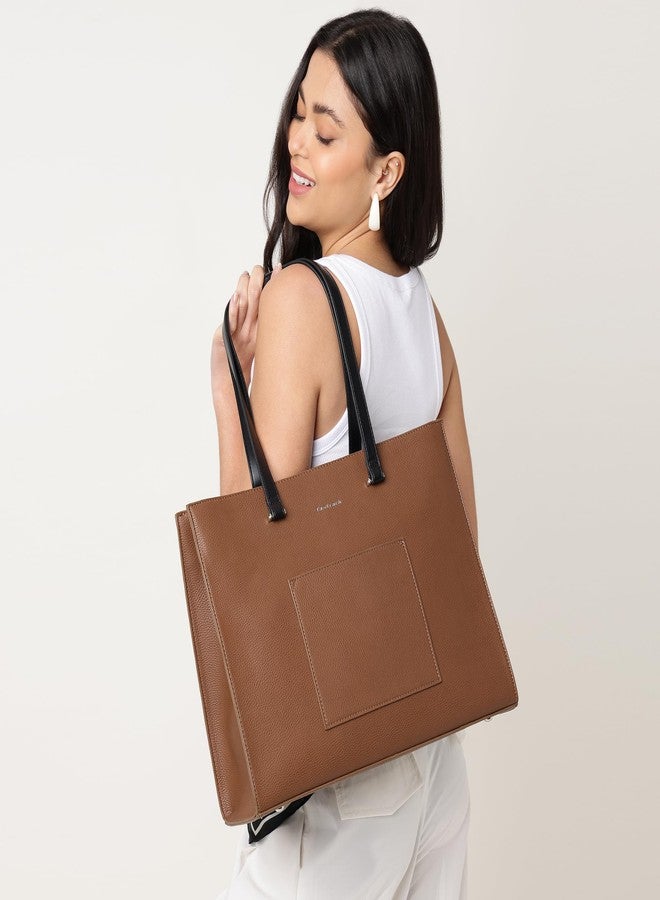 Fastrack CarryAll Laptop Tote | Faux-Leather Women’s Tote Bag | 14'' Laptop Sleeve, Dual Carry Options & Multi-Compartment Design - Image 2