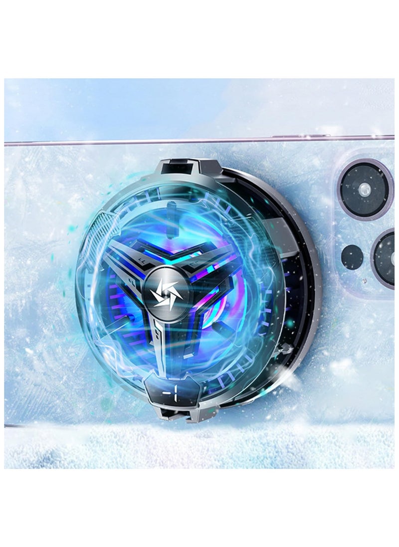 Hihonor Mobile Cooler Semiconductor, Real-time Temperature Display,Color Cycle Cell Semiconductor Phone Cooler Compatible with Phone/Switch/Pad/Laptop,Fit for Gaming,Outdoor Vlog  - Image 1
