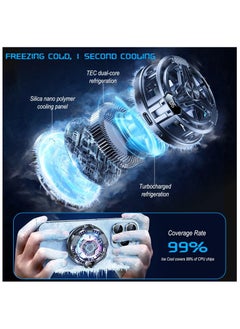 Hihonor Mobile Cooler Semiconductor, Real-time Temperature Display,Color Cycle Cell Semiconductor Phone Cooler Compatible with Phone/Switch/Pad/Laptop,Fit for Gaming,Outdoor Vlog  - Image 2