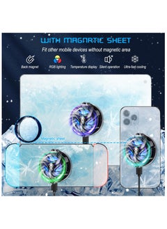 Hihonor Mobile Cooler Semiconductor, Real-time Temperature Display,Color Cycle Cell Semiconductor Phone Cooler Compatible with Phone/Switch/Pad/Laptop,Fit for Gaming,Outdoor Vlog  - Image 3
