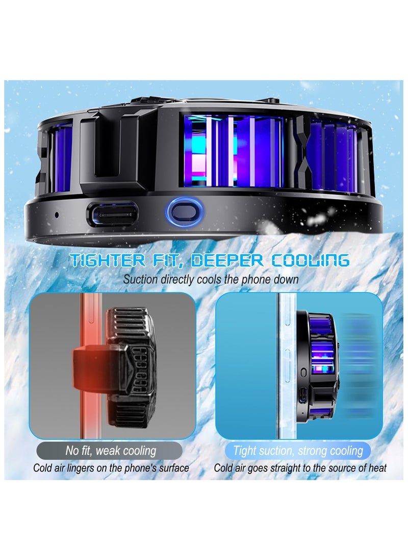 Hihonor Mobile Cooler Semiconductor, Real-time Temperature Display,Color Cycle Cell Semiconductor Phone Cooler Compatible with Phone/Switch/Pad/Laptop,Fit for Gaming,Outdoor Vlog  - Image 4