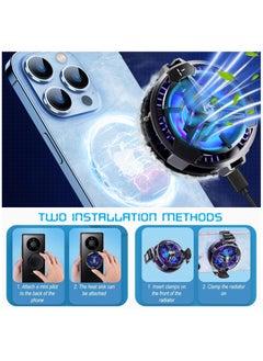 Hihonor Mobile Cooler Semiconductor, Real-time Temperature Display,Color Cycle Cell Semiconductor Phone Cooler Compatible with Phone/Switch/Pad/Laptop,Fit for Gaming,Outdoor Vlog  - Image 5