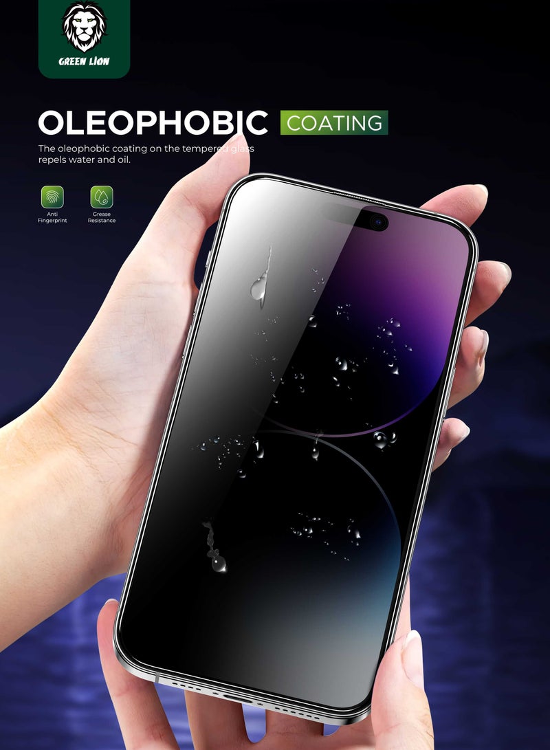 GREEN LION 9H Steve Privacy Screen Protector for iPhone 15 Pro - Black - Image 5