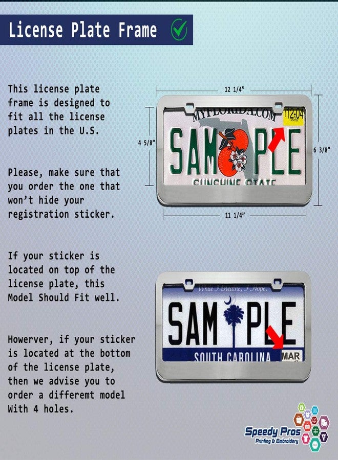 Speedy Pros Metal License Plate Frame with God All Things are Possible Religious Jesus Pink Car Accessories Chrome 2 Holes 1 Frame - Image 3