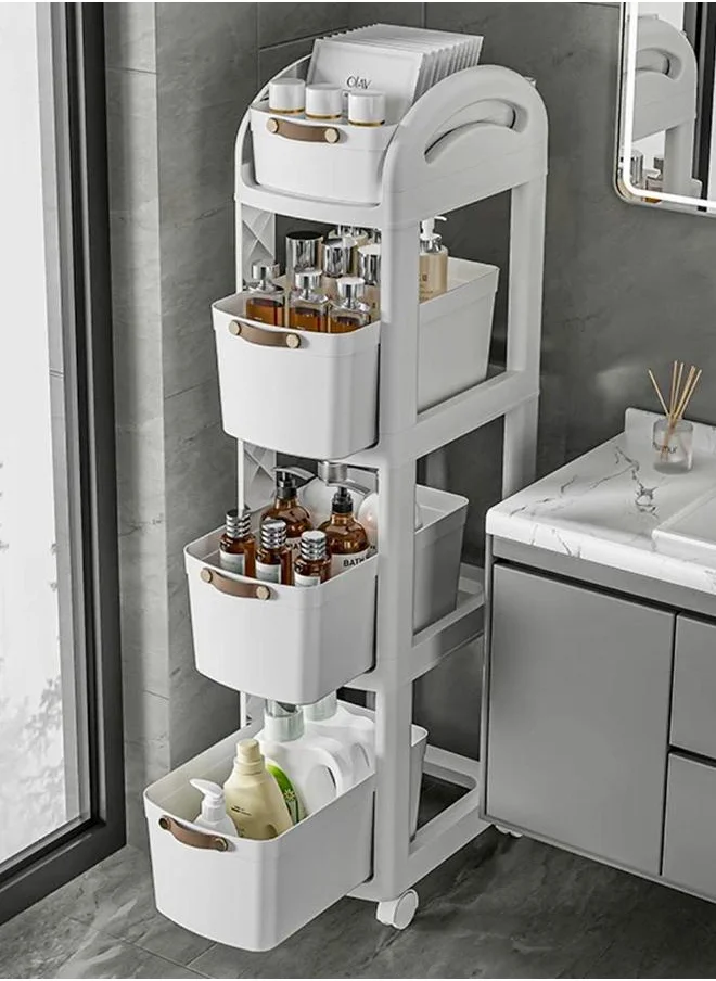 كويزيرا 4 LAYER  ROLLING ORGANISER WITH DRAWERS AND WHEELS