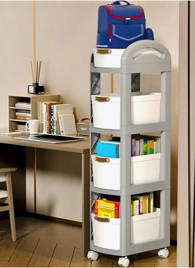 كويزيرا 4 LAYER  ROLLING ORGANISER WITH DRAWERS AND WHEELS