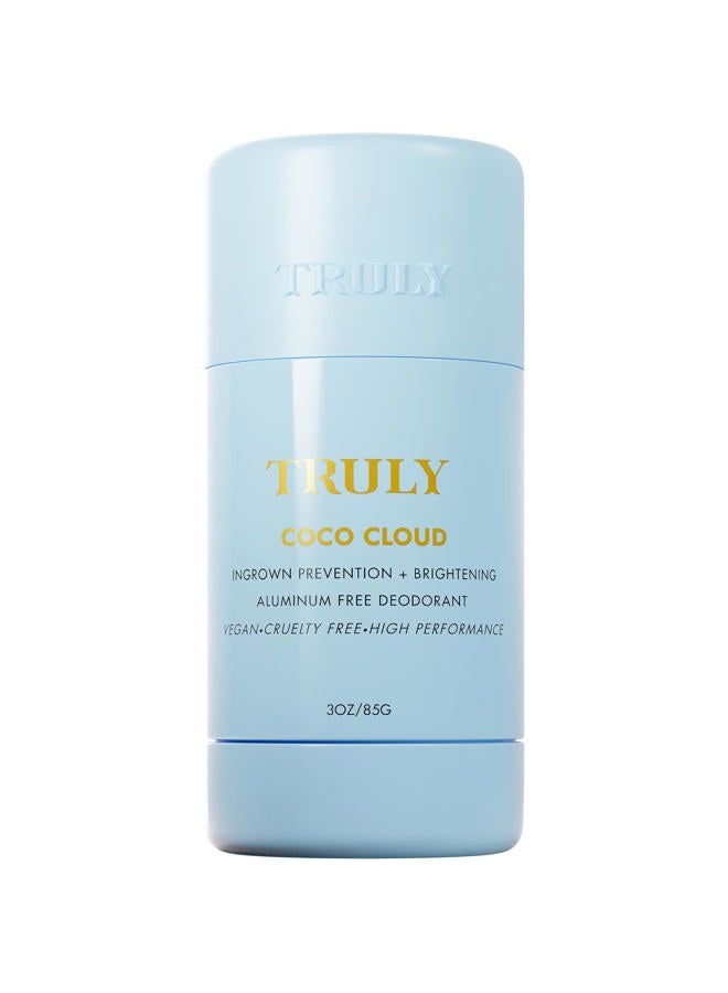 Truly Beauty Coco Cloud Deodorant | Targets Body Odor, Ingrown Hairs & Discoloration | Gentle, Aluminum-Free Deodorant | Made with Coconut oil & Mandelic Acid | Coconut & Vanilla Scent | (3 Oz) - Image 1