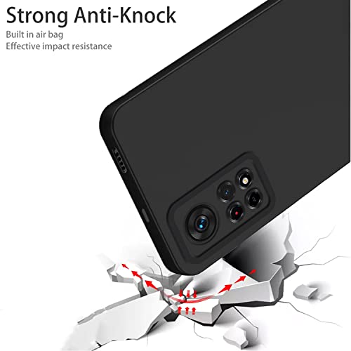 Pikkme Mi Redmi Note 11T 5G / Poco M4 Pro 5G Back Cover Soft Matte Liquid Silicone TPU | Camera Protection | Shockproof Slim Back Case (Black) - Image 4