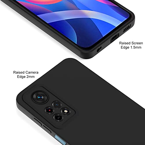 Pikkme Mi Redmi Note 11T 5G / Poco M4 Pro 5G Back Cover Soft Matte Liquid Silicone TPU | Camera Protection | Shockproof Slim Back Case (Black) - Image 2