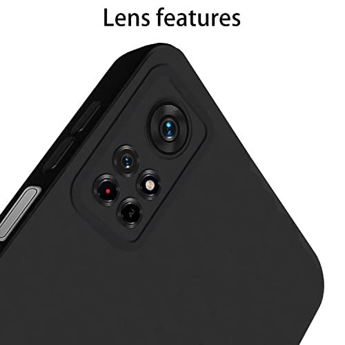 Pikkme Mi Redmi Note 11T 5G / Poco M4 Pro 5G Back Cover Soft Matte Liquid Silicone TPU | Camera Protection | Shockproof Slim Back Case (Black) - Image 5