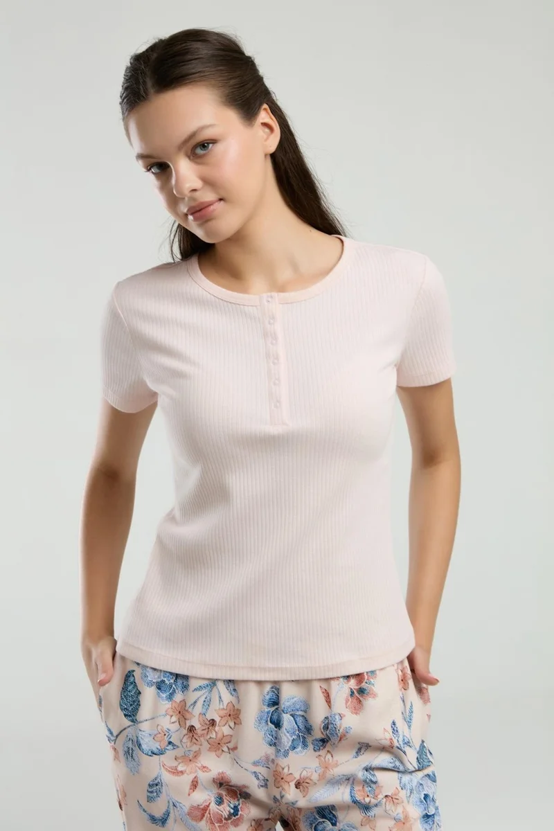 Arnetta Top Camisole Bottom Woven Fabric Women's Pajama Set, Pocket Detail