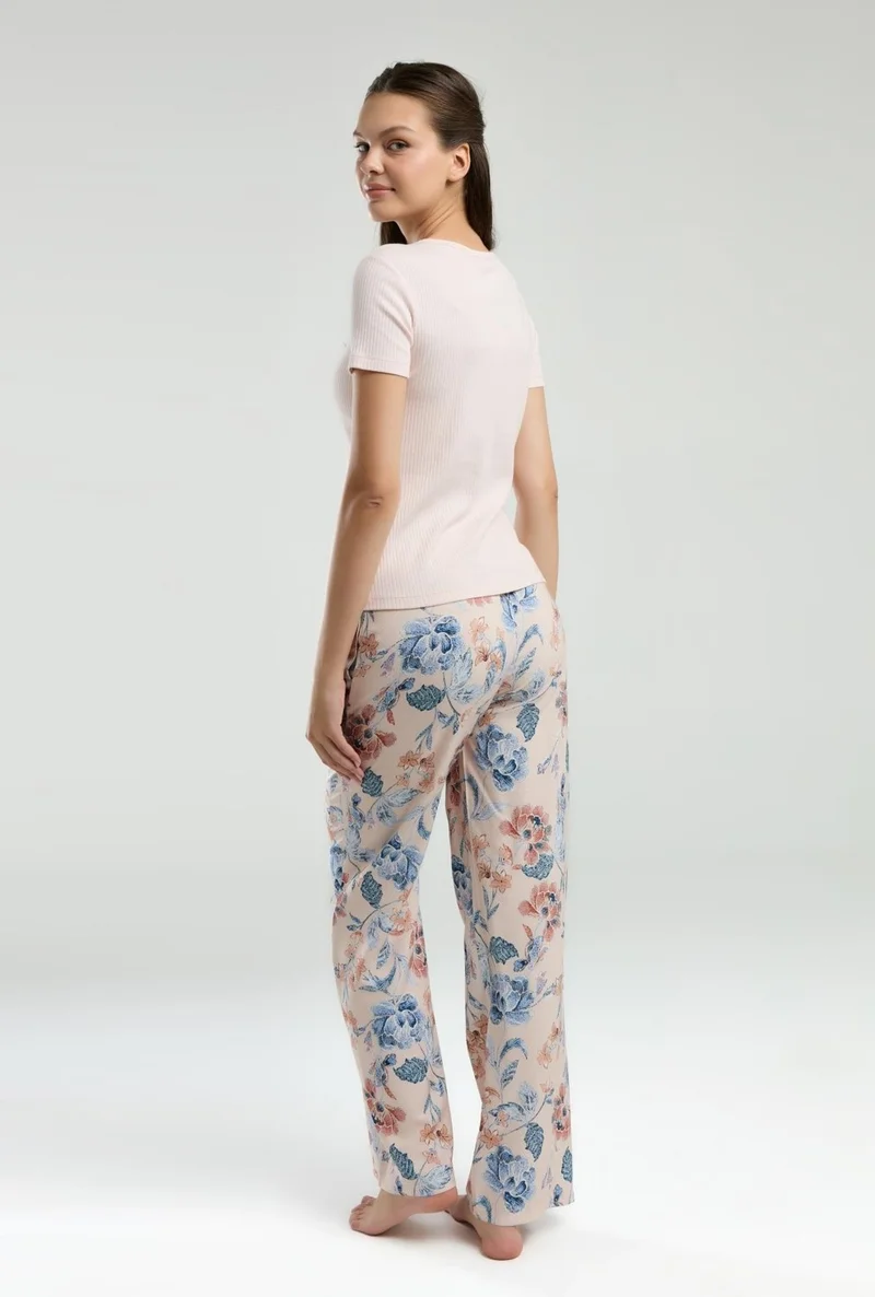 Arnetta Top Camisole Bottom Woven Fabric Women's Pajama Set, Pocket Detail