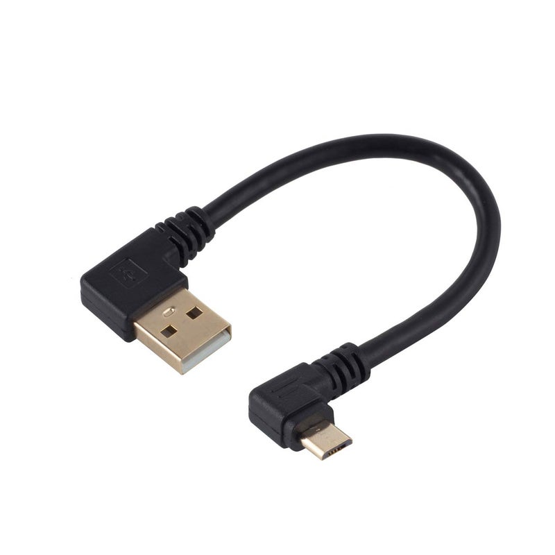 Herfair USB to Micro USB Cable 6Inch Right Angle Short USB Micro Cord 90 Degree Fast Charging Cable with Gold Plated Connectors for Samsung Galaxy S7/S6/S5 Kindle Fire TV Stick More (3-Pack) - Image 5