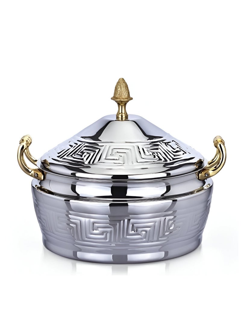Homemaker Hannah Hotpot 1500ML Silver – Premium 1500ML Silver Hot Pot for Cooking & Serving | Elegant & Compact Design