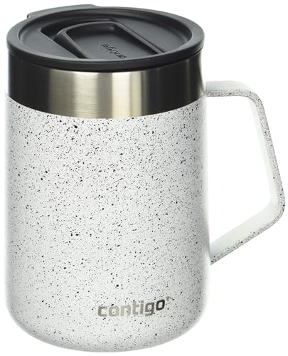 Contigo Streterville Stainless Steel Mug with Handle, 14 oz, Salt Powder Coat Speckle - Image 1