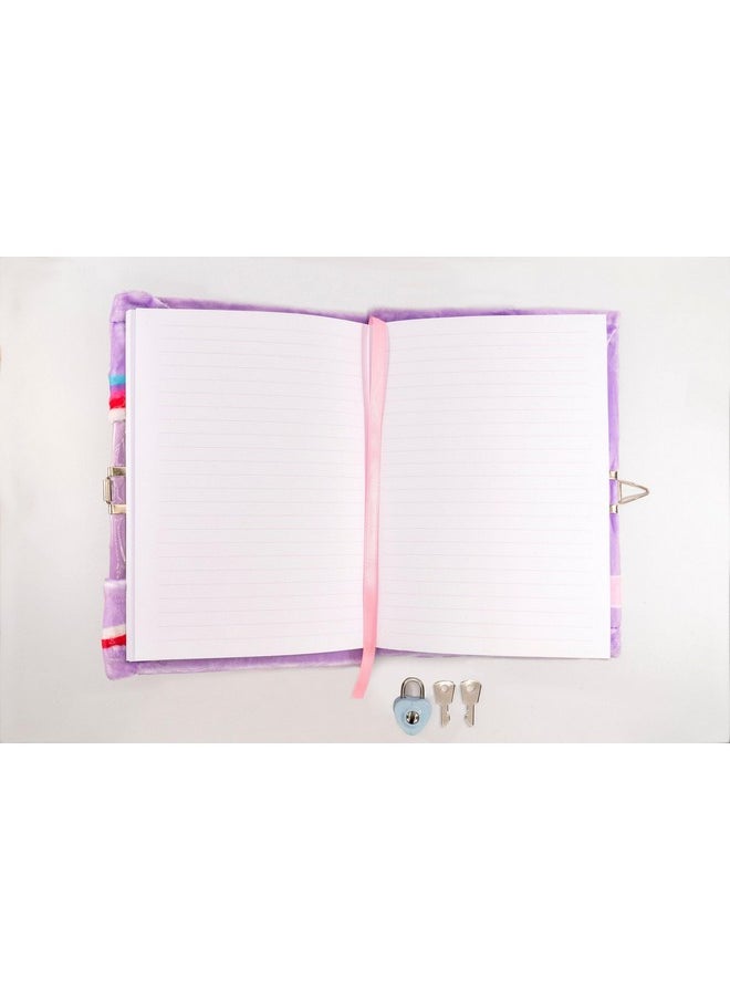 claire's - Fuzzy Diary - Chocolate Chip Cookies Design With Lock And Key - 6W X 8H X 1.5D In - Image 1