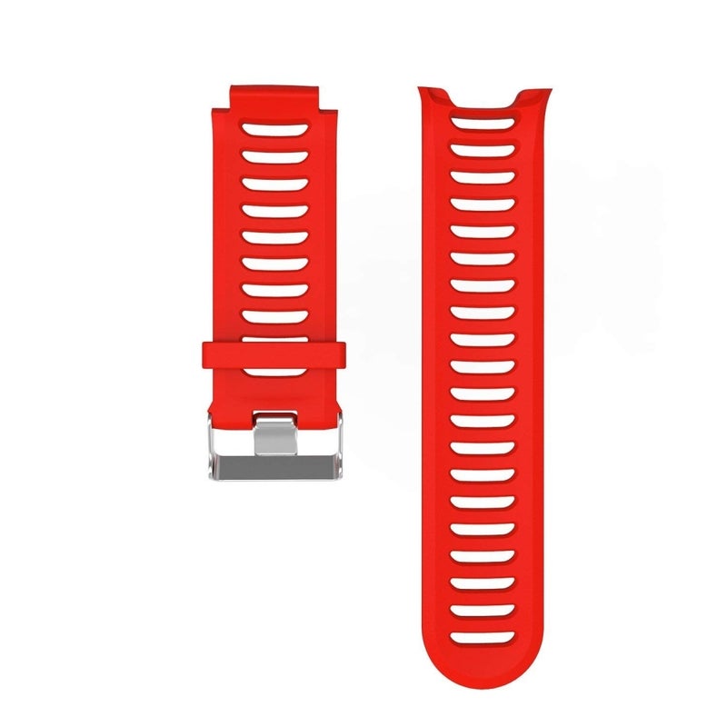 S-TOP Solid Color Silicone Watch Band for Garmin Forerunner 910XT(Red) - Image 2