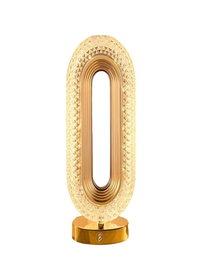 BTfash Oval Crystal Desk Lamp-Touch Control Night Light with Stand, Bedside Lamp, Home Furnishing Decoration, Perfect for Gifts (Oval) - Image 1