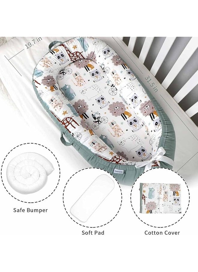 Beauenty Beauenty Baby Lounger And Share a Sleeping Baby Nest, Foldable, Removable And Washable, Cotton Portable Pressure Protection Crib, Can Be Used for Bedroom/Travel/Camping  - Image 5