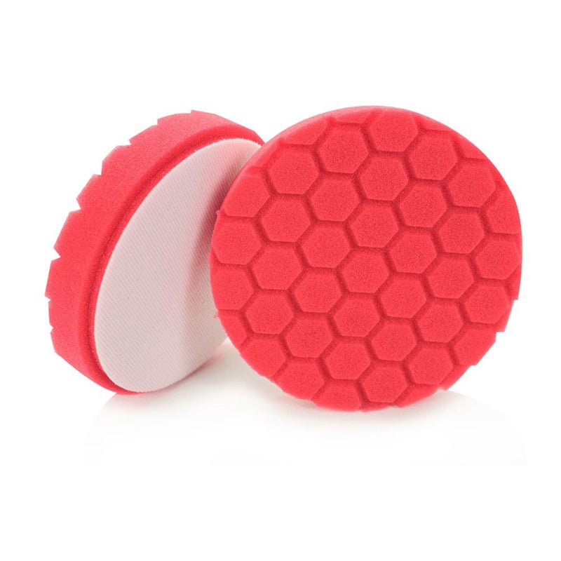 Chemical Guys BUFX_107HEX5 BUFX_107_HEX5 Hex-Logic Ultra Light Finishing Pad, Red (5.5 Inch Pad Made for 5 Inch Backing Plates), 1 Pad Included - Image 1